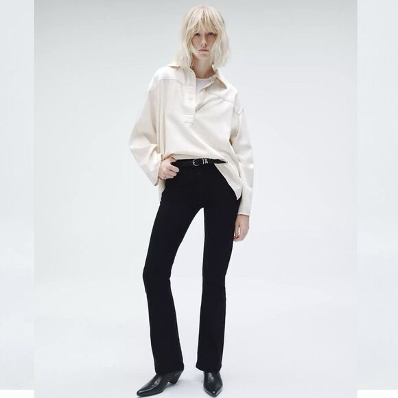 Rag & Bone Women Peyton Midrise Bootcut Jeans Size 32 Black Western Boho Stretch - Picture 3 of 15